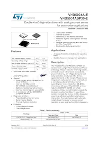 VND5004ASP30-E Datenblatt Cover