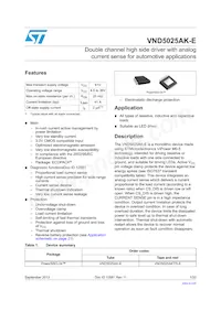 VND5025AK-E Datasheet Copertura