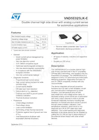 VND5E025LK-E Datasheet Copertura