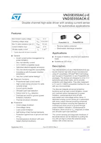 VND5E050ACKTR-E Datasheet Copertura