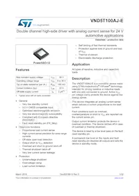 VND5T100AJ-E Datasheet Cover