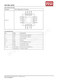 IS31BL3230-QFLS2-TR數據表 頁面 3