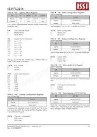 IS31FL3216-QFLS2-TR Datasheet Page 10