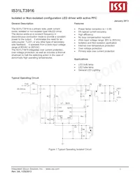 IS31LT3916-SLS2-TR Datasheet Cover