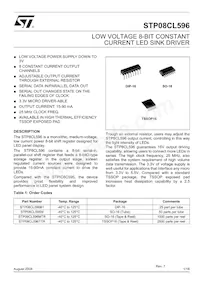 STP08CL596M Datasheet Copertura