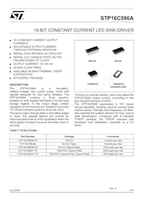 STP16C596AXTTR Datasheet Cover