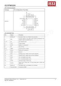 IS31PW8200-QFLS2-TR Datasheet Pagina 3