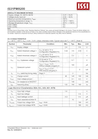 IS31PW8200-QFLS2-TR Datasheet Pagina 5