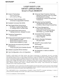 LH28F160S3T-L10A Datasheet Pagina 4