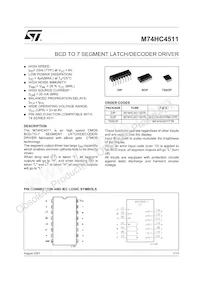 M74HC4511RM13TR Datasheet Cover