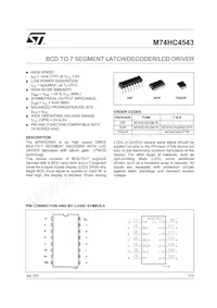 M74HC4543RM13TR Datasheet Cover