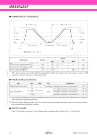 MB85R256FPF-G-BND-ERE1 Datenblatt Seite 10