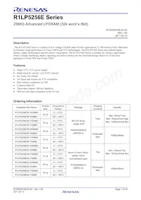 R1LP5256ESP-7SR#S0 Datasheet Copertura