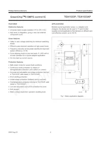 TEA1533P/N1 Datasheet Pagina 2