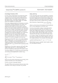 TEA1533P/N1 Datasheet Pagina 8