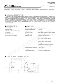 XC6803B4E14R-G Datasheet Cover