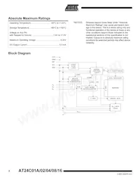 AT24C01AY1-10YU-2.7 Datenblatt Seite 2