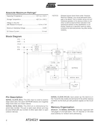 AT24C21-10SI-2.5 Datenblatt Seite 2