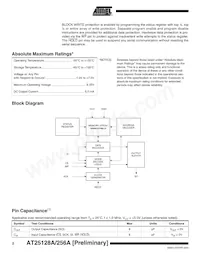 AT25256AW-10SI-2.7-T Datasheet Pagina 2