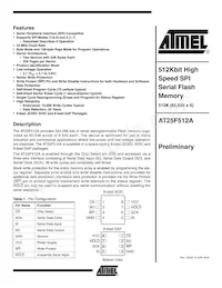 AT25F512AN-10SU-2.7 Datenblatt Cover