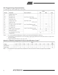 AT27BV010-90TU數據表 頁面 8