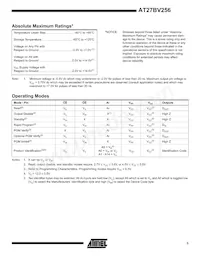 AT27BV256-70RU Datasheet Pagina 3