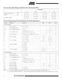 AT27BV256-70RU Datasheet Pagina 4