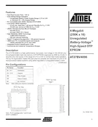 AT27BV4096-12JU Datenblatt Cover