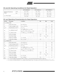 AT27LV020A-90VC Datasheet Pagina 4