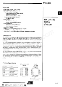 AT28C16E-20SI Datasheet Cover