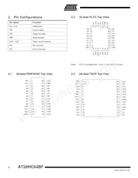 AT28HC64BF-90TU Datasheet Pagina 2