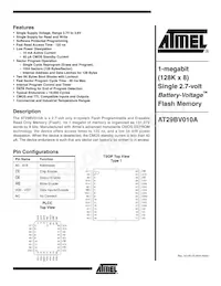 AT29BV010A-15TI Datenblatt Cover