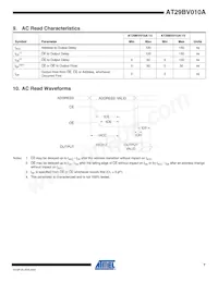 AT29BV010A-15TU-T數據表 頁面 7