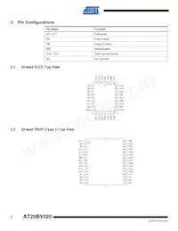 AT29BV020-12JU數據表 頁面 2