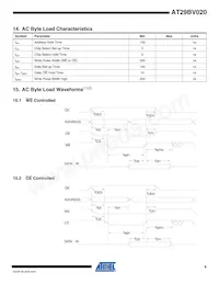 AT29BV020-12JU數據表 頁面 9