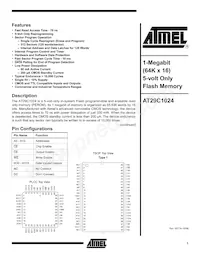 AT29C1024-90TI Datasheet Cover