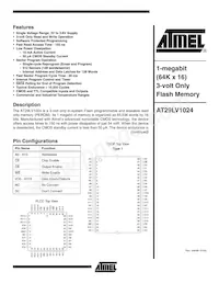 AT29LV1024-20TI Datasheet Copertura