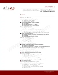 AT45DB081E-UUN2B-T Datasheet Copertura