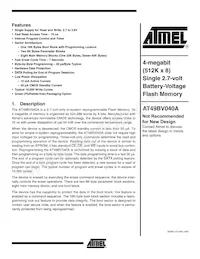 AT49BV040A-90VU-T Datenblatt Cover