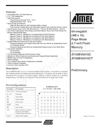 AT49BV6416CT-70CI數據表 封面