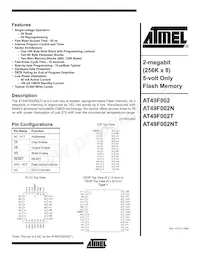 AT49F002-55VI Datenblatt Cover