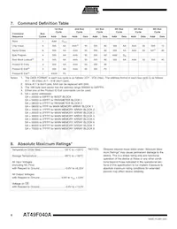 AT49F040A-70TU-T Datasheet Pagina 6