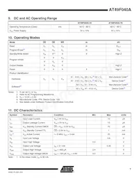 AT49F040A-70TU-T Datenblatt Seite 7