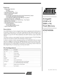AT49F4096A-70TI Datasheet Cover
