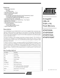 AT49F8192AT-70TI數據表 封面