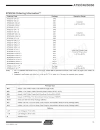 AT93C46Y1-10YU-1.8-T數據表 頁面 11