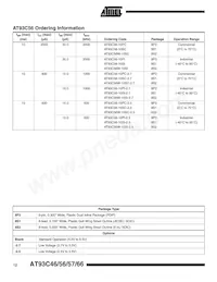 AT93C66-10SC數據表 頁面 12