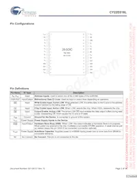 CY22E016L-SZ45XI Datasheet Page 2