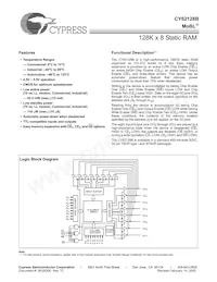 CY62128BLL-70ZXET數據表 封面