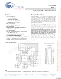 CY62128BNLL-55ZXI Datasheet Cover